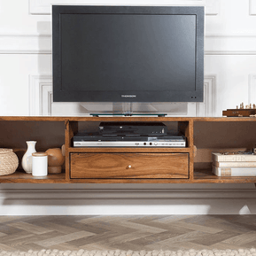 Estilo Solid Sheesham Wood TV Unit for Living Room - WoodenTwist