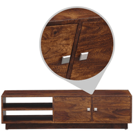 Dormitorio Handmade Solid Sheesham Wood TV Unit for Living Room - WoodenTwist
