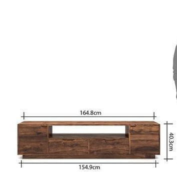 Handmade Solid Sheesham Wood TV Unit for Living Room - WoodenTwist