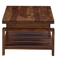 Rectángulo Wooden Handmade Solid Sheesham Wood Coffee Table - WoodenTwist