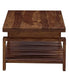 Rectángulo Wooden Handmade Solid Sheesham Wood Coffee Table - WoodenTwist