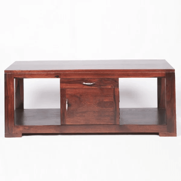 Real Solid Sheesham Wood TV Unit for Living Room - WoodenTwist