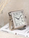 Time's Canvas Table Clock - Silver Finish