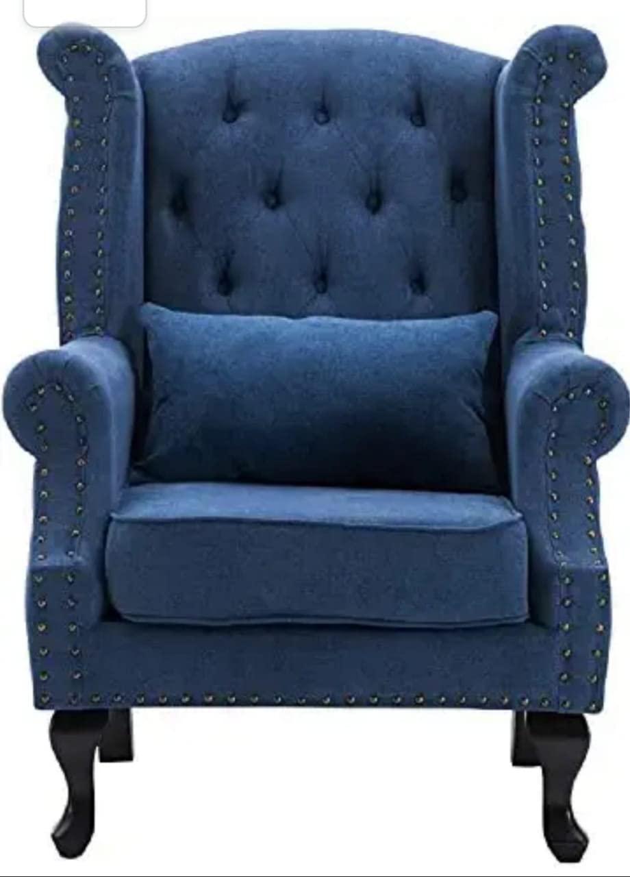 Elegant Velvet Wing Chair