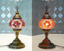 Mosaic Table Lamp Illuminating a Room