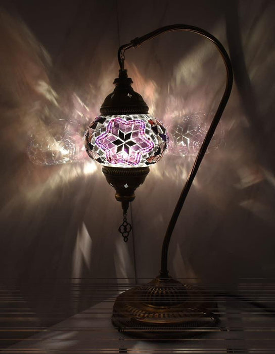 Swan Turkish Glass Light Lamp - Bedroom Decor Inspiration
