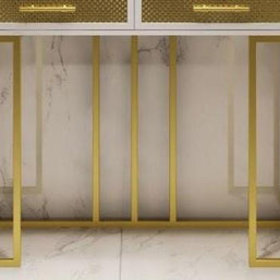 White Console Table with Two Drawers