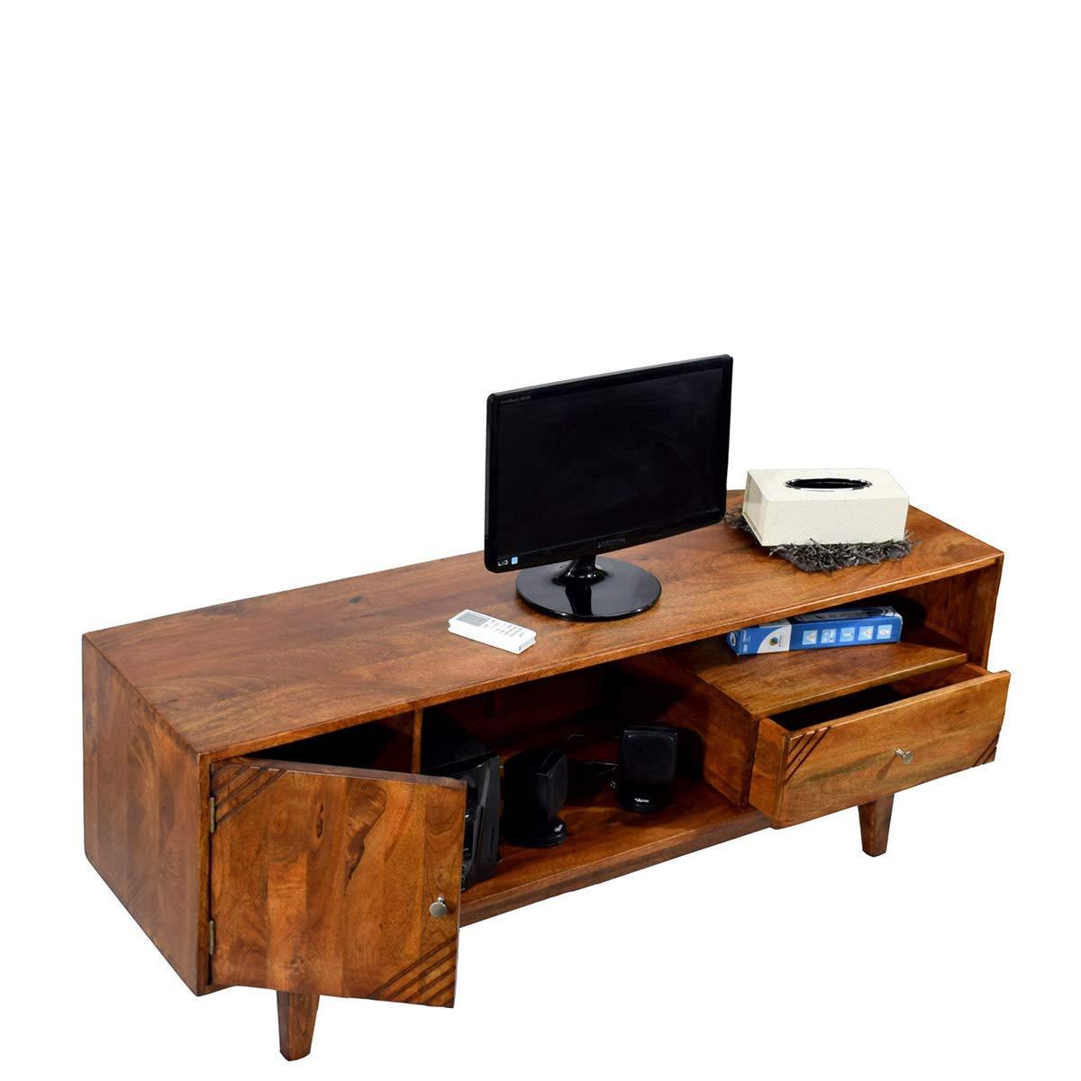 Unico Solid Sheesham Wood TV Unit for Living Room - WoodenTwist