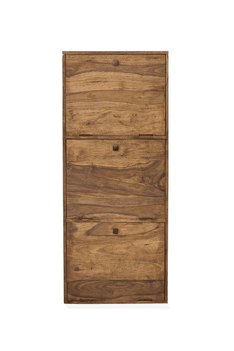 Abierta Wooden Handmade Solid Sheesham Wood Shoe Rack - WoodenTwist