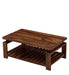 Rectángulo Wooden Handmade Solid Sheesham Wood Coffee Table - WoodenTwist