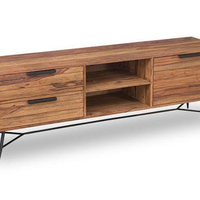 Mirando Solid Sheesham Wood TV Unit for Living Room - WoodenTwist
