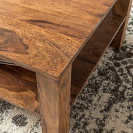 Classic Wooden Handmade Solid Sheesham Wood Coffee Table - WoodenTwist