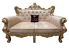 Wooden Boutique French Baroque Style Golden Leaf Hand Carved Sofa (2 Seater) - WoodenTwist
