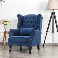 Teak Wood Modern Wing Chair