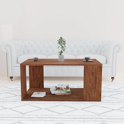 Carrera Engineered Wood Coffee Table/Center Table with Storage (Matte Finish, White Oak) - WoodenTwist