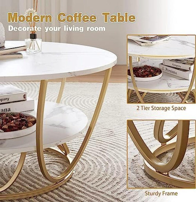 Stylish 2-Tier Coffee Table