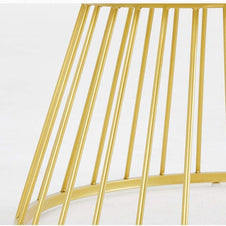 Golden Circular Iron Nesting Table| Center Table Set of 2 With Italian Nano Marble Top - WoodenTwist