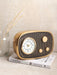 Radio Wave Table Clock with Gold Frame