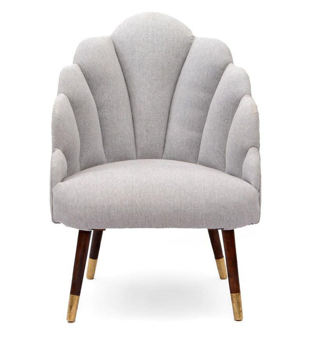 Mango Wood Peacock Chair In Cotton Light Blue Colour - WoodenTwist
