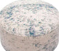 Mango Wood Foot Stool In Cotton White Colour - WoodenTwist