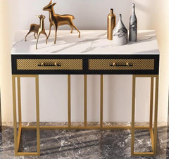 Sleek Iron Console Table - Space-Saving Design