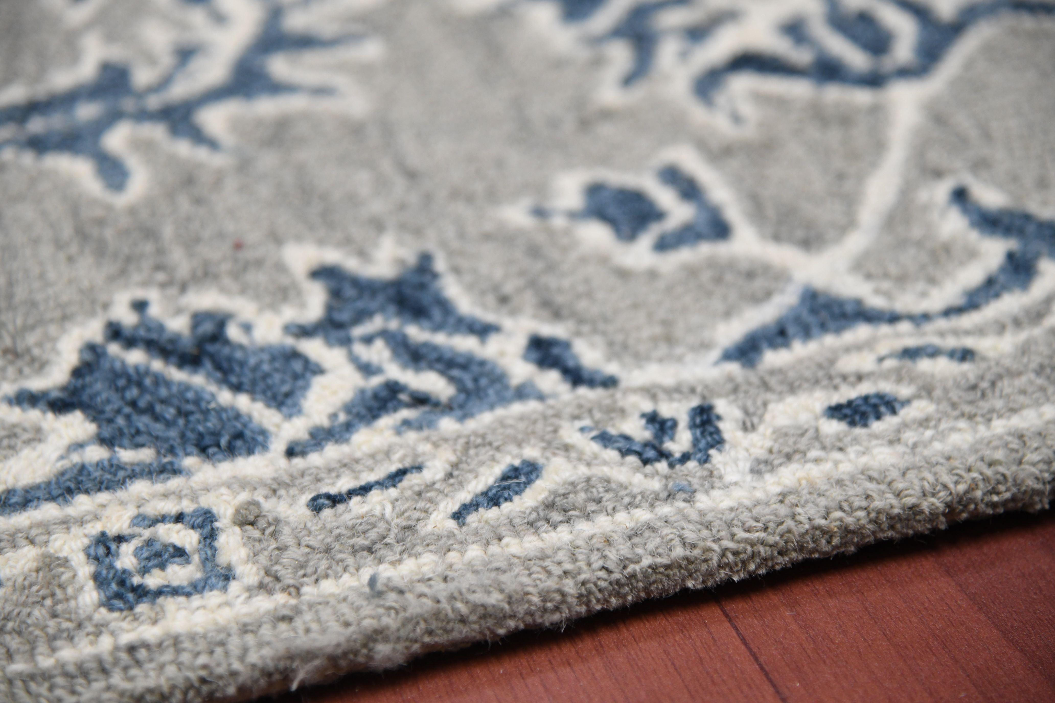 Carpet Gray Wool Romania Hand-Tufted - WoodenTwist