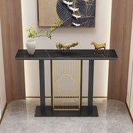 Luxurious Black Iron Rectangle Console Table - Main Image