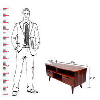 Orzuelo Solid Sheesham Wood TV Unit for Living Room - WoodenTwist