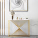 Golden console table