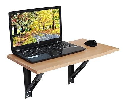 Wall Mounted Table Study/Office/Work Foldable Laptop Table Large Wall Mounting Table for Home Office Portable Wall Foldable Multipurpose Table (16X32 Inches) (SunOak) - WoodenTwist