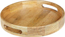 Wooden Twist Handmade Round Wooden Serving Tray - WoodenTwist
