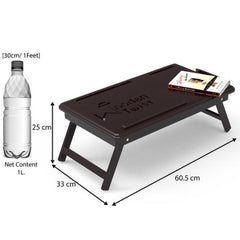 Venture Solid Wood Laptop Table With Storage Drawer & Mobile Holder - WoodenTwist