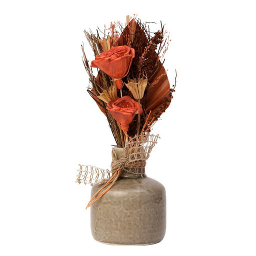Lea Dried Sunset Orange Small Vase - WoodenTwist