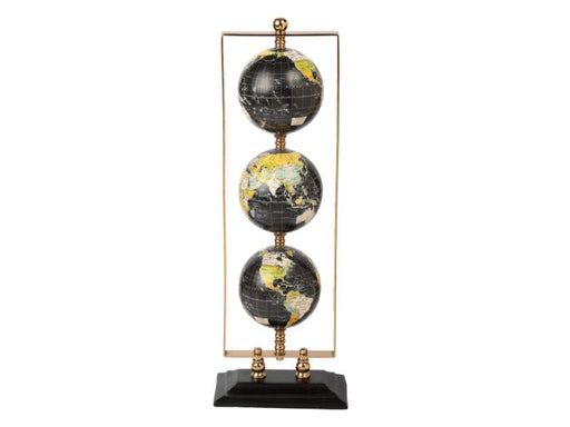 Vertical Triple Golden Globe stand - WoodenTwist