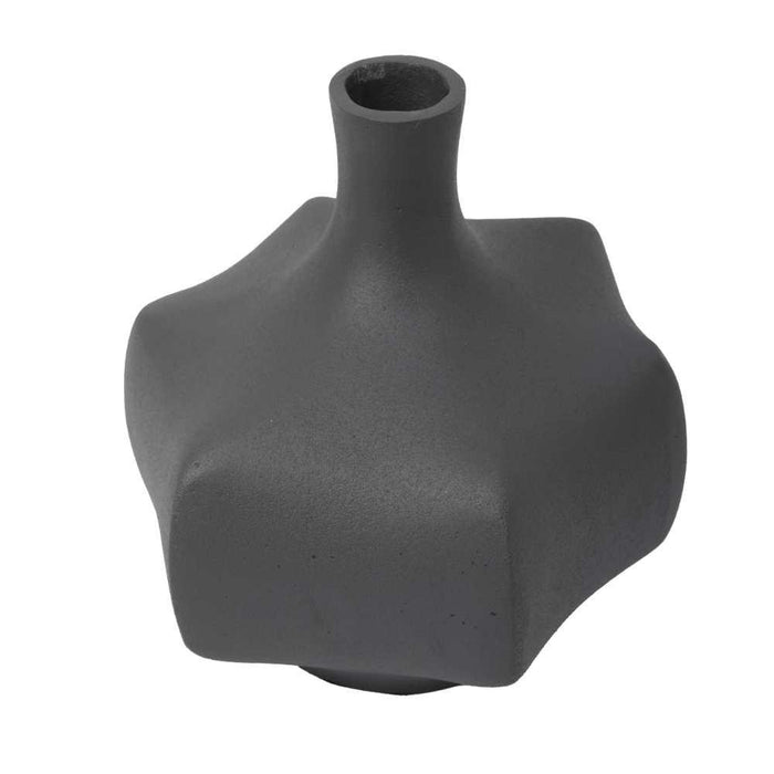 Verdant Metal grey texture Vase - WoodenTwist