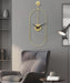 Modern Circular Metal Wall Clock in Elegant Golden Finish
