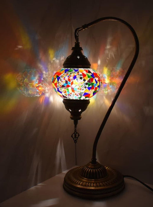 Swan Turkish Glass Light Lamp - Easy DIY Assembly