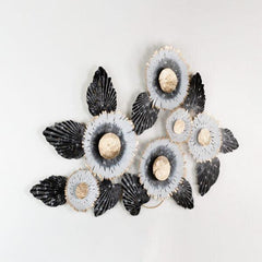 Black & White Sun Flower Stylish Wall Art - WoodenTwist