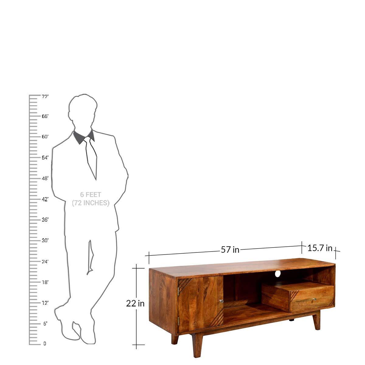 Unico Solid Sheesham Wood TV Unit for Living Room - WoodenTwist