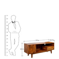 Unico Solid Sheesham Wood TV Unit for Living Room - WoodenTwist