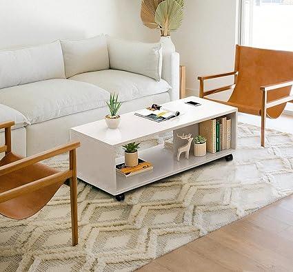 Rolling deals coffee table