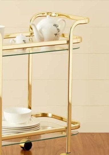 Stylish Bar Cart Trolley with Dual Side Handles (Iron) - WoodenTwist