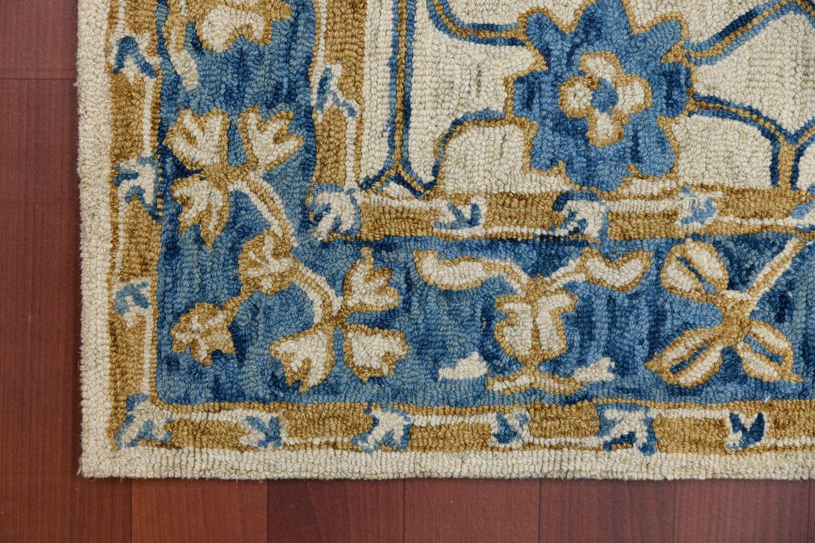 Hand Tufted Romania Royal Blue Color Carpet - WoodenTwist