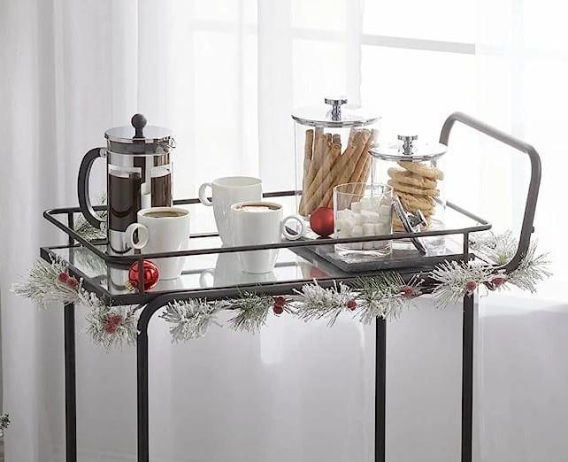 Luxurious Bar Cart with Smooth Rolling Wheels