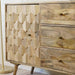 Wooden Twist Pentagonal Hand-Carved Sideboard Cabinet with 1 Door & 3 Drawers - WoodenTwist