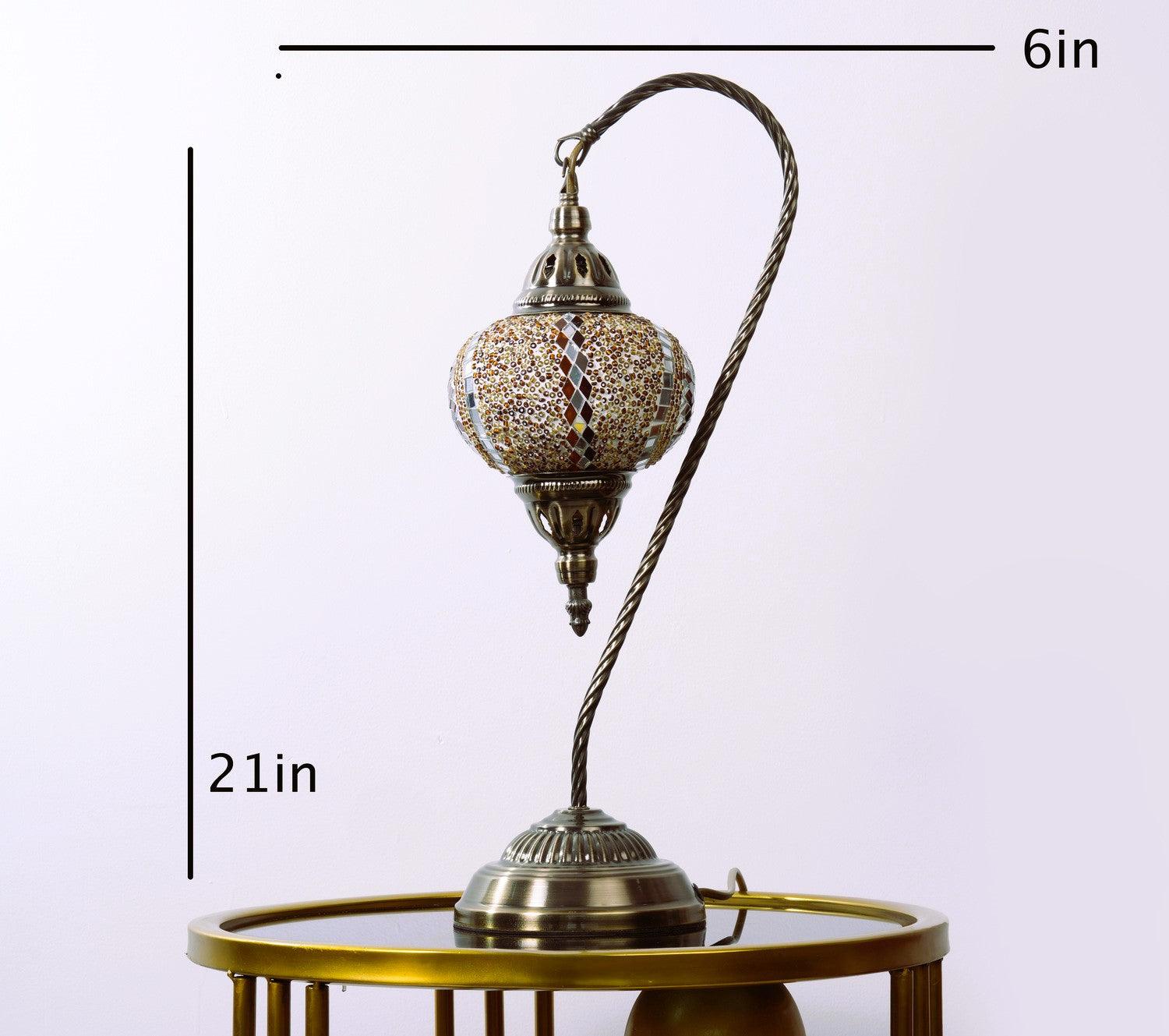 Shade Lamp with Golden Base