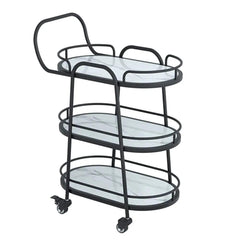 Three Tier Bar Cart for Serving and Displaying