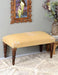Mango Wood Bench In Cotton Yellow Colour - WoodenTwist
