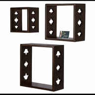 Wooden Square Nesting Floating Wall Shelves Set of 3 - WoodenTwist