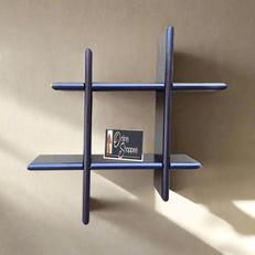 Criss Cross Floating Wall Shelf modern wall mounted storage for living room